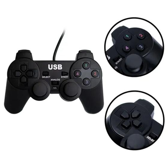 Imagem de Controlador prendido do jogo do usb pc para winxp/win7/win8/win10 para o joystick preto do gamepad do computador - ATURN SHOP