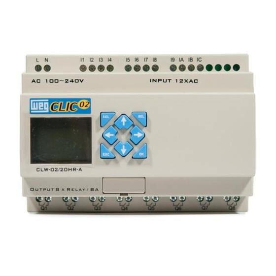 Imagem de Controlador Programável CLW-02 20HR-12D 3RD CLIC02 12 VCC WEG (11268448)
