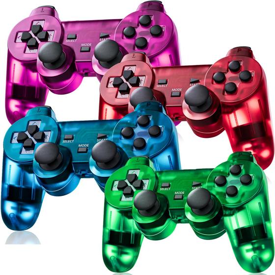 Imagem de Controlador sem fio Burcica para PS2 Play Station 2 Dual Vibration 2