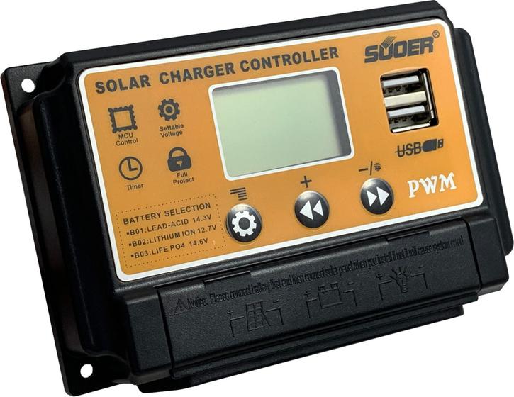 Imagem de Controlador solar fotovoltaico PWM 12V ou 24V 10A Akthon