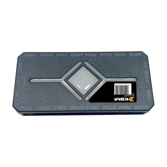 Imagem de Controladora de Fan ARGB KBM! GAMING, 5V, 4 Pinos, PWM, com LED e Controle Remoto - KGAS003PT