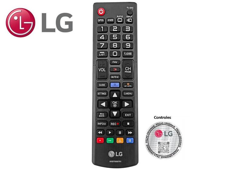 Imagem de Controle AKB75055701 para TV LG Séries LN5400, LN549C, LY340C, LY340H, LY540S