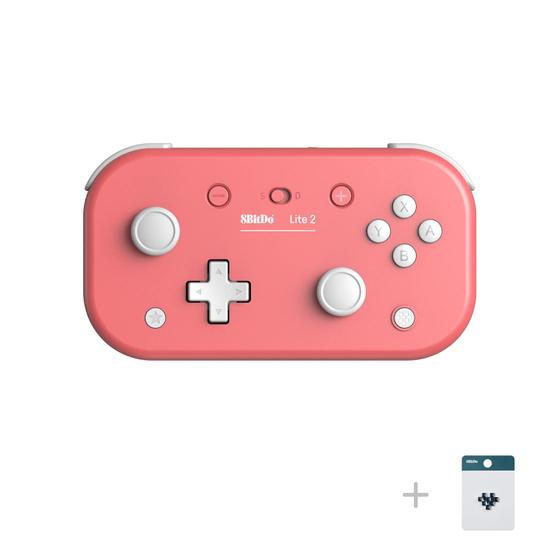 Imagem de Controle Bluetooth 8Bitdo Lite 2 Rosa com Controle de Movimento