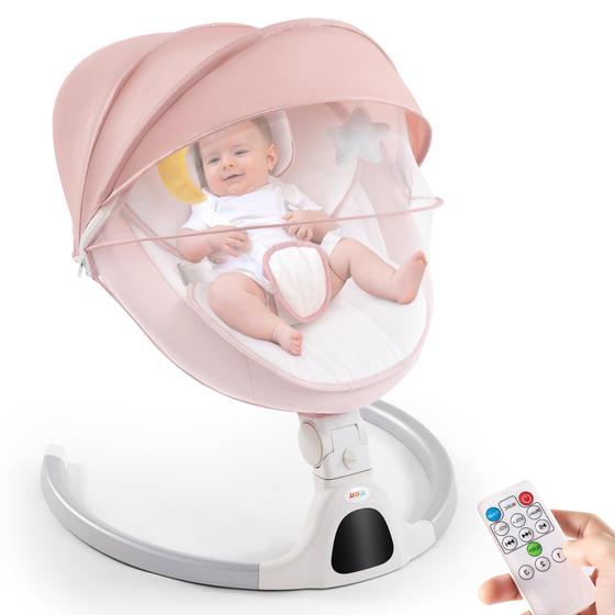 Imagem de Controle Bluetooth portátil portátil Baby Swing Jaoul rosa