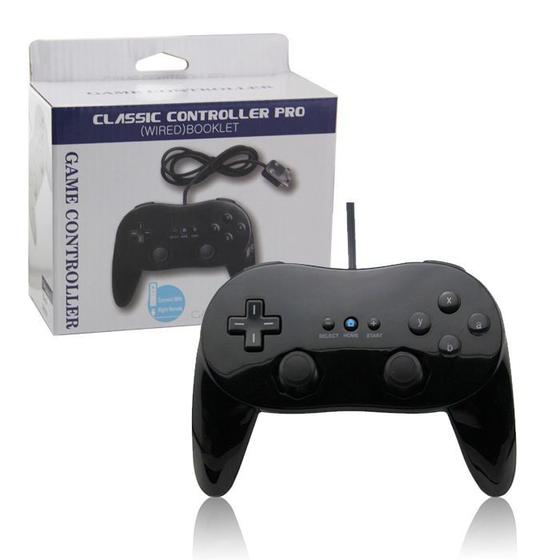 Imagem de Controle Clássico Classic Grip Compatível Com Nintendo Wii e Wii U Preto