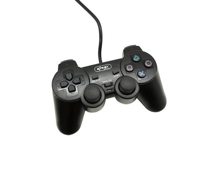Imagem de Controle Com Fio 4X1 Pc Ps1 Ps2 Ps3 Knup Kp-5422
