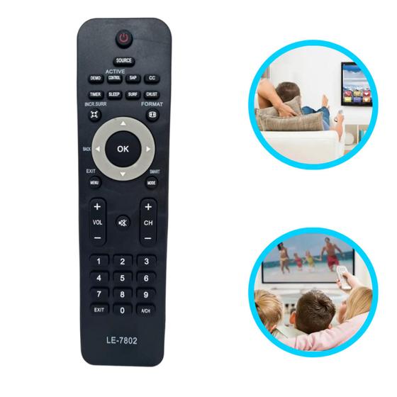 Imagem de Controle Compatível Com TV Smart LCD LE7802 Resistente