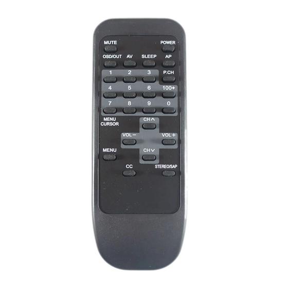 Imagem de Controle Compatível Tv Aiwa Kt063 Ar145 205 Rc-zvt09 Rczvt09