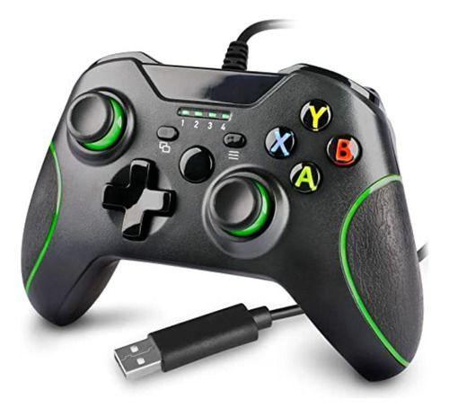 Imagem de Controle Compatível Xbox One S Com Fio Usb Joystick Pc Gamer 