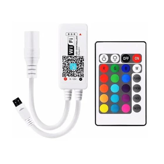 Controle Controlador Para Fita Led RGB Colorida 3528 e 5050 Menor preço em Controle Controlador Para Fita Led RGB Colorida 3528 e 5050