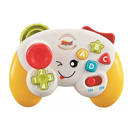 Imagem de Controle de Brinquedo Video Game Som e Luz P/ Bebês BPA Free - Zoop