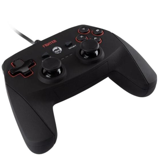 Imagem de Controle Double Shock Para PC e PS3 Com Fio USB Fighter Dazz