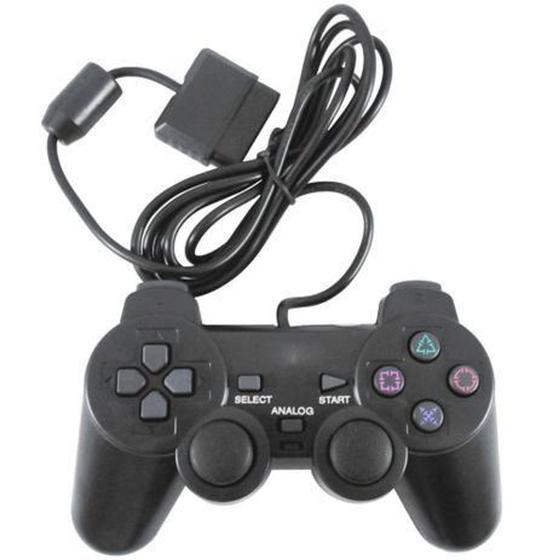 Controle Dualshock 2 Ps2 Slim Joystick Preto - sky Menor preço em Controle Dualshock 2 Ps2 Slim Joystick Preto - sky