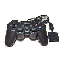 Imagem de Controle joystick com fio Double motor Vibration 2 compativel  Playstation 2 Wireless controller preto