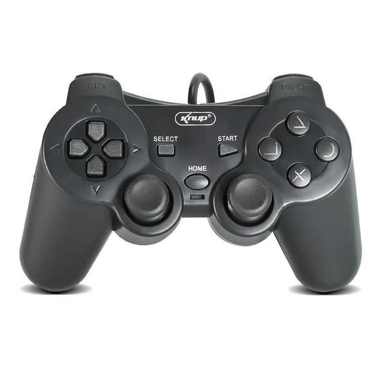 Imagem de Controle Joystick Compatível com PS1 E Ps2 Dualshock Preto