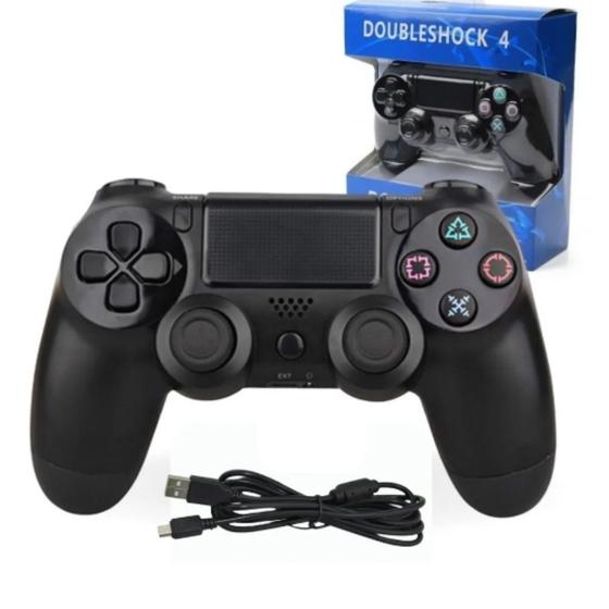Imagem de Controle Joystick Double Motor 4 compatível PS4 Vibration  Wired Controller 