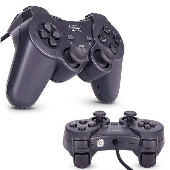 Imagem de Controle Joystick Dualshock 3 Manete Com fio Pc Ps3 Notebook - Knup