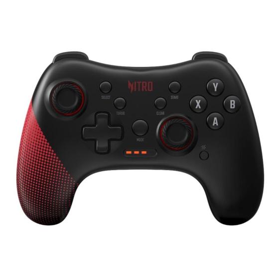 Imagem de Controle Joystick Gamer Acer Nitro NGR200, compatível com Android e Windows, Preto e Vermelho - GP.OTH11.048