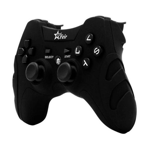 Imagem de CONTROLE JOYSTICK PARA PS3 e PC com Cabo USB Alta Qualidade - Feir