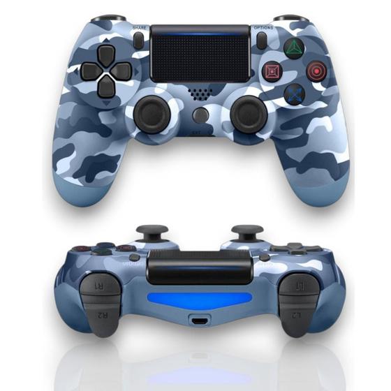 Imagem de Controle Joystick Sem Fio Compatível Ps 4 Camuflado Wireless Camuflado Personalizado