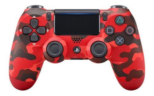 Imagem de Controle Joystick Sem Fio Genérica Camuflado Wireless Vermelho