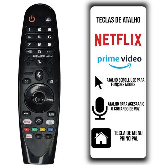 Controle Magic Compatível com com Mouse Comando de Voz Para Tv Smart 4k Menor preço em Controle Magic Compatível com com Mouse Comando de Voz Para Tv Smart 4k