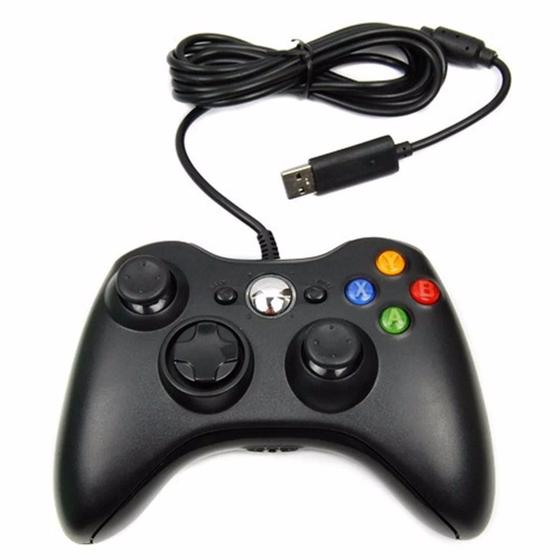 Imagem de Controle Manete Joystick Compatível com Pc Xbox 360 Tv Com Fio Usb