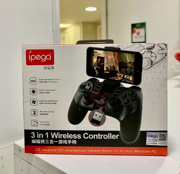 Imagem de Controle para Celular Android Smart TV PC 3 em 1 Gamepad Bluetooth IPEGA PG-9076 Original - ÍPEGA