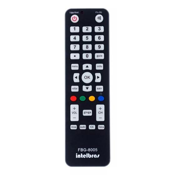 Controle Para Conversor Digital Intelbras FBG 8005 LE 7456 SKY 8005 D901 D902 POSITIVO STB 4141 Imagem de Controle Para Conversor Digital Intelbras FBG 8005 LE 7456 SKY 8005 D901 D902 POSITIVO STB 4141