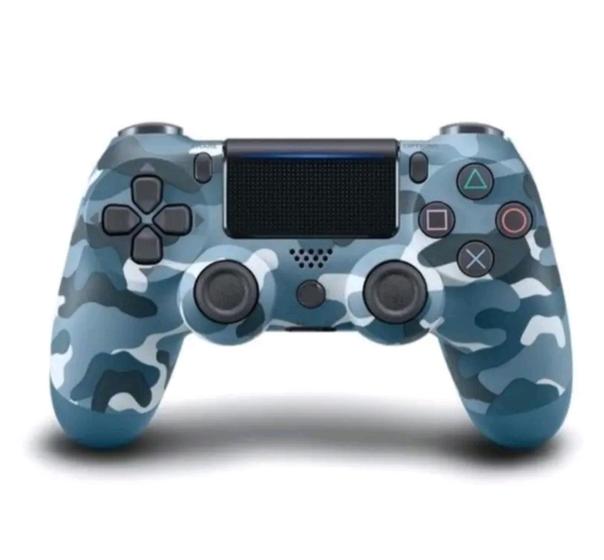 Imagem de Controle para PS4 e PC SEM FIO Compatível Camuflado Azul