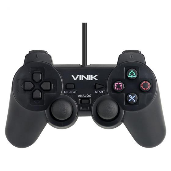 Imagem de Controle PC USB PS2/Playstation 2 - Retro - Vinik Play 2