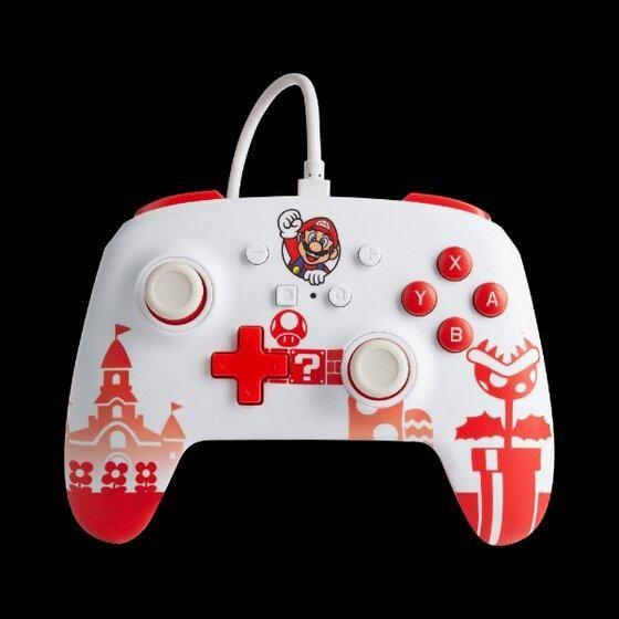 Imagem de Controle PowerA Wired (Com Fio) - Mario Red/White - Switch