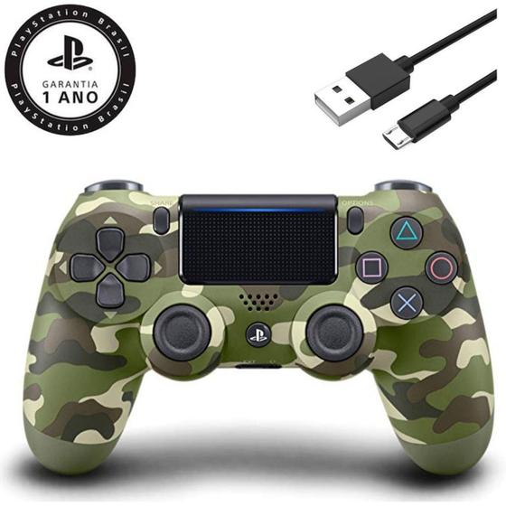 Imagem de Controle PS4 Dualshock 4 Camuflado Verde Playstation Original Sony