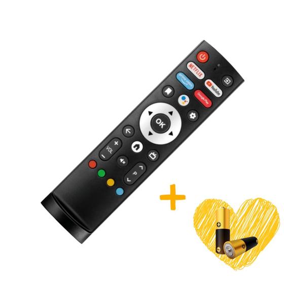 Controle Remoto Aiwa Tv 32" 43" 50" Android  Compativel  Reposição  Com Pilhas