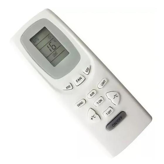 Controle Remoto Ar Condicionador Gree GJ7-22RM/E Compatível Menor preço em Controle Remoto Ar Condicionador Gree GJ7-22RM/E Compatível