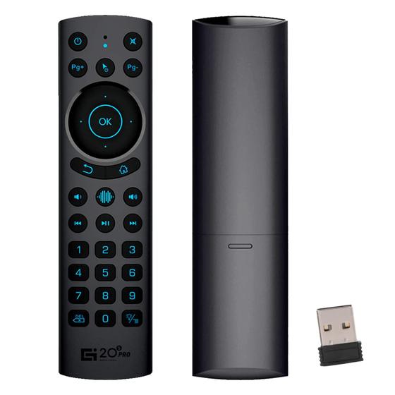 Imagem de Controle Remoto Bluetooth com Voz e Infravermelho - Mouse de Ar Retroiluminado para PC, Projetor e Smart TV