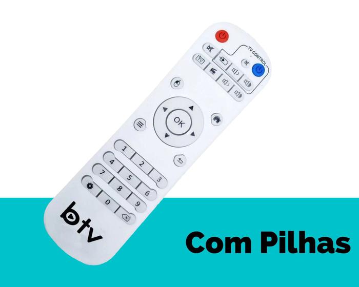 Imagem de Controle Remoto Branco Com Pilhas Novo 