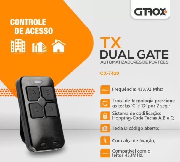 Controle remoto citrox ppa dual gate cx-7420 Menor preço em Controle remoto citrox ppa dual gate cx-7420