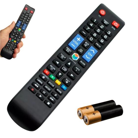 Imagem de Controle Remoto Compatível Com Samsung TV Com 2 Pilhas LCD/LED HDTV Smart TV Com Botão Futebol