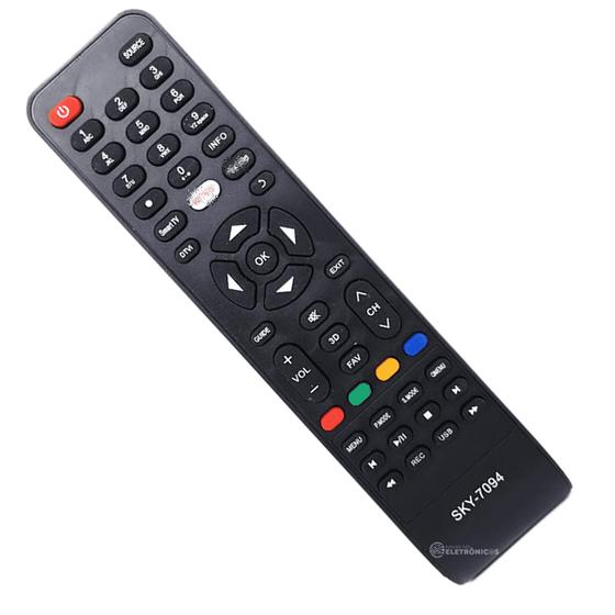 Imagem de Controle Remoto Compatível Com Smart TV Philco Com Botão Netflix E YouTube - SK7094