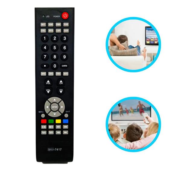 Imagem de Controle Remoto Compatível Com TV Lcd/Led SK7417 Resistente