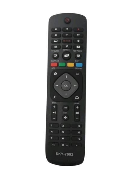 Imagem de Controle Remoto Compatível Com Tv Philips 4k Smart Botão Netflix Televisão