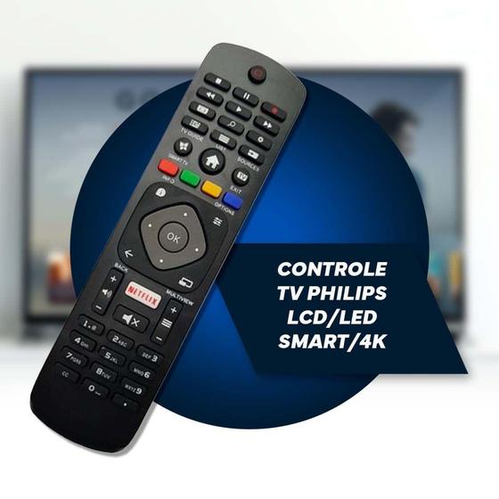 Imagem de Controle Remoto Compatível Com Tv Philips Led Lcd Smart 4k - Lelong