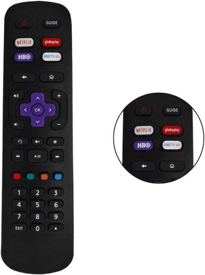 Imagem de Controle Remoto compatível Com Tv Semp TCL Roku led Smart
