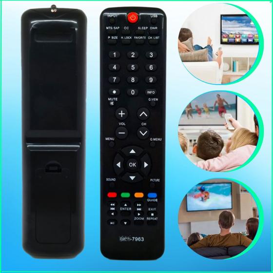 Imagem de Controle Remoto Compatível Com TV Smart LCD SK7963 Resistente