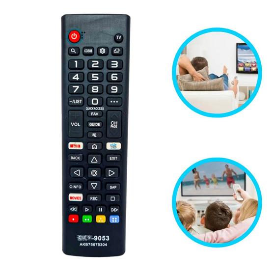 Imagem de Controle Remoto Compatível Com TV Smart SK9053 Resistente