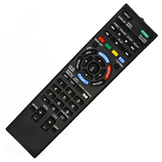 Imagem de Controle Remoto compatível com Tv Sony Bravia Teclas Netflix e Futebol