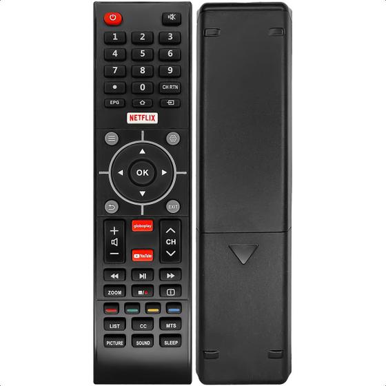 Imagem de  Controle Remoto Compatível com TV TCL  CT-8063 Globoplay Youtube Netflix
