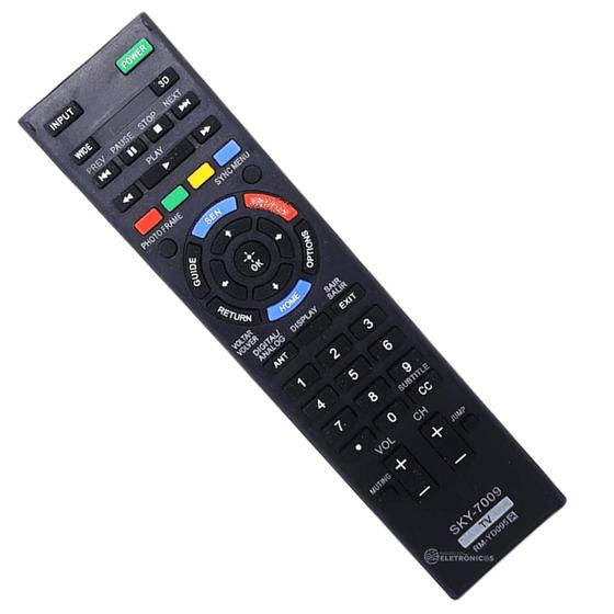 Imagem de Controle Remoto Compatível Para TV Sony Botão Netflix - SK7009