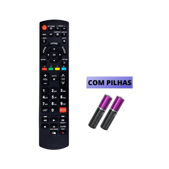 Imagem de Controle Remoto Compatível Tv Panasonic Smart Viera + Pilhas
